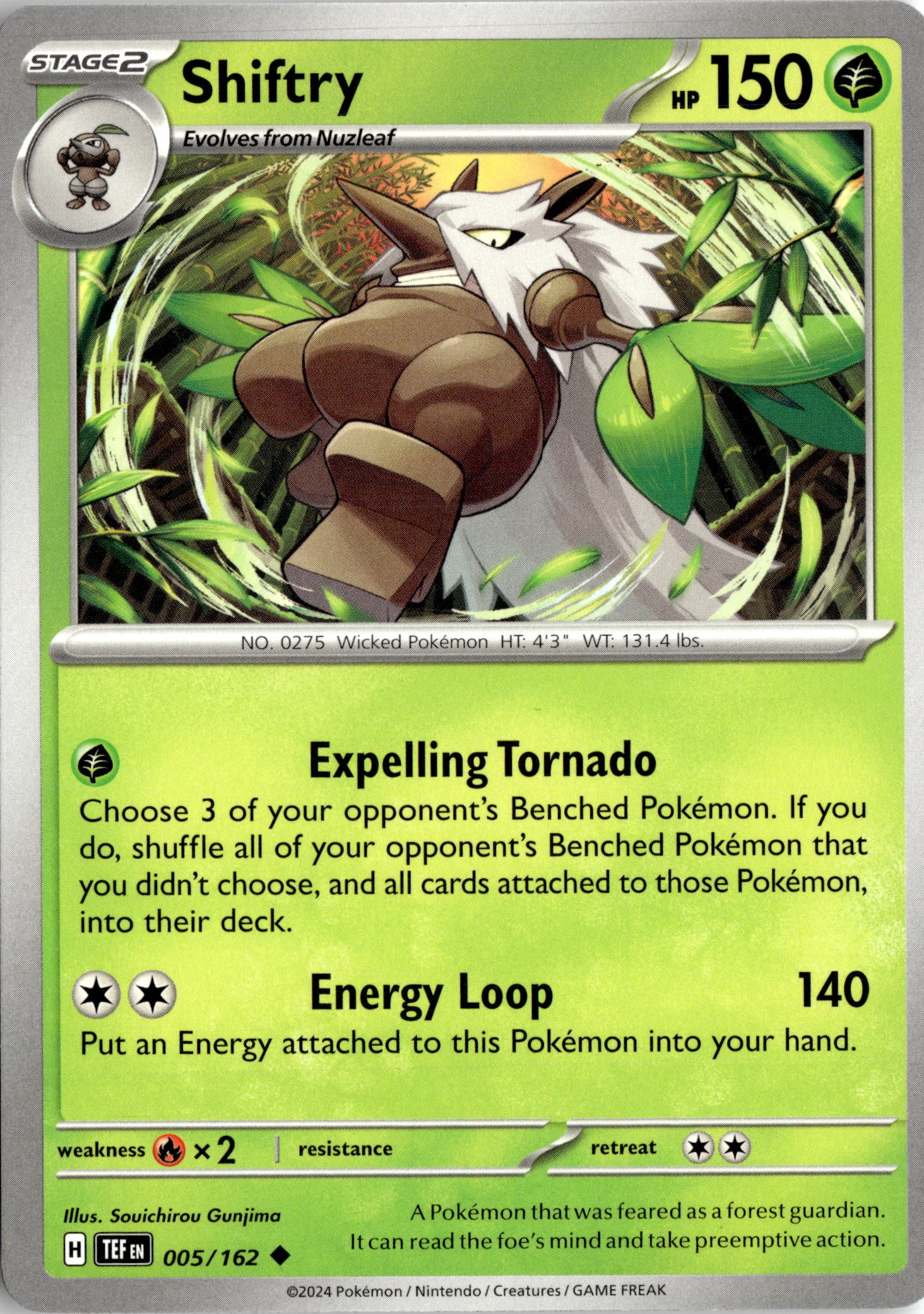 2024 Pokemon Tef En Shiftry graded slab