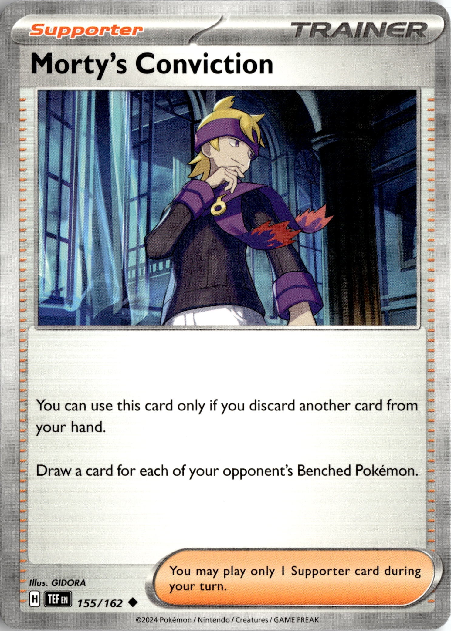 2024 Pokemon Tef En Morty's Conviction graded slab