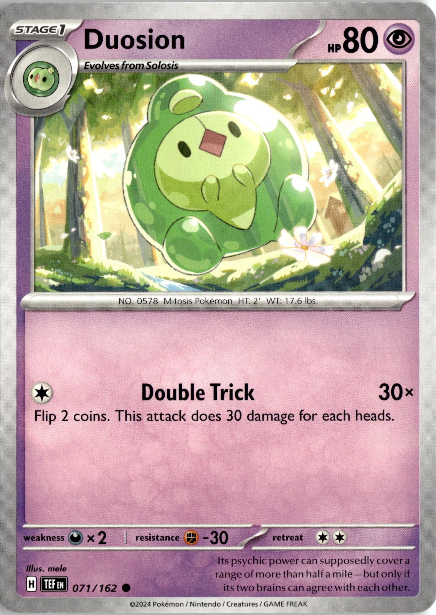 2024 Pokemon Tef En Duosion graded slab