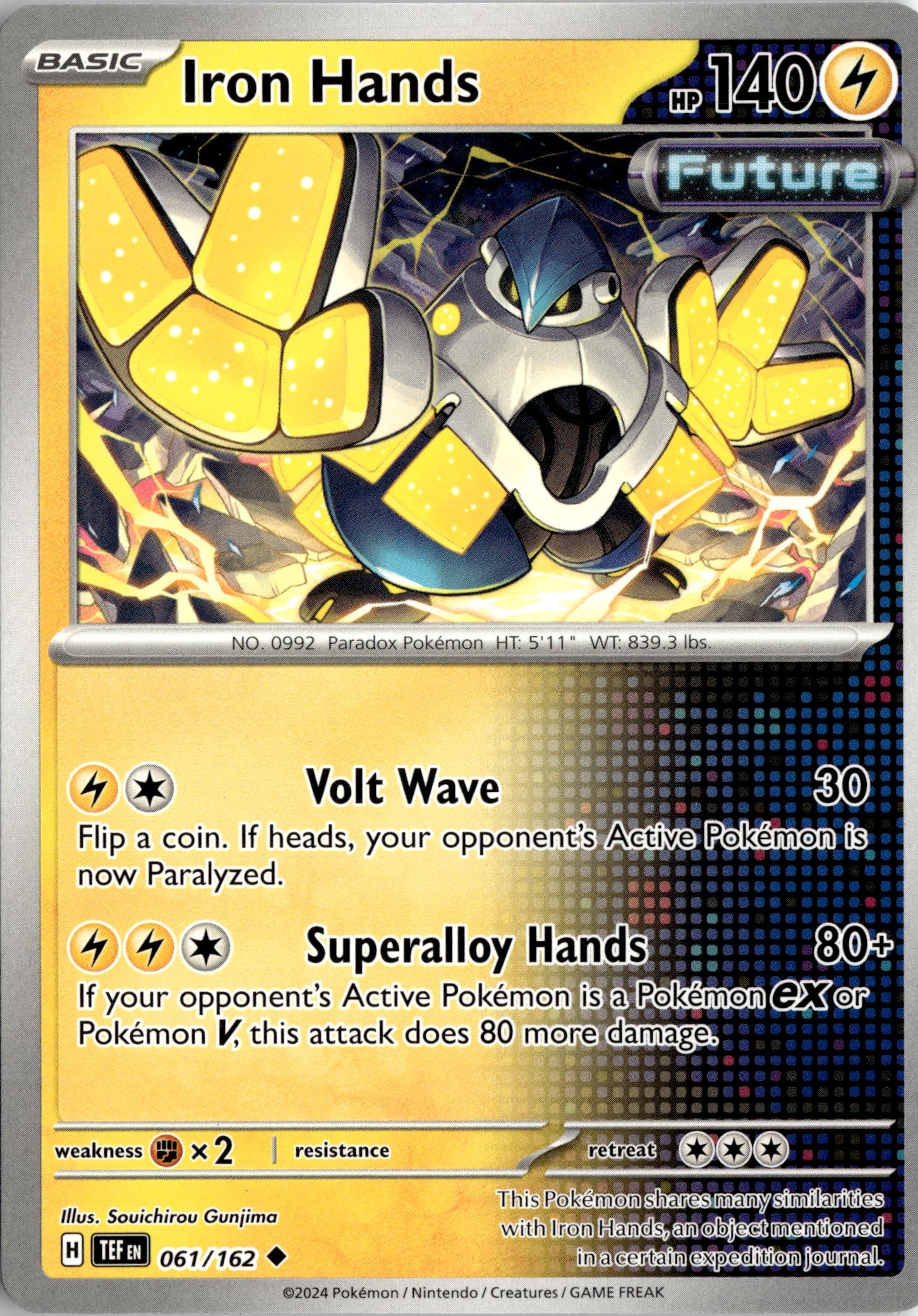 2024 Pokemon Tef En Iron Hands graded slab