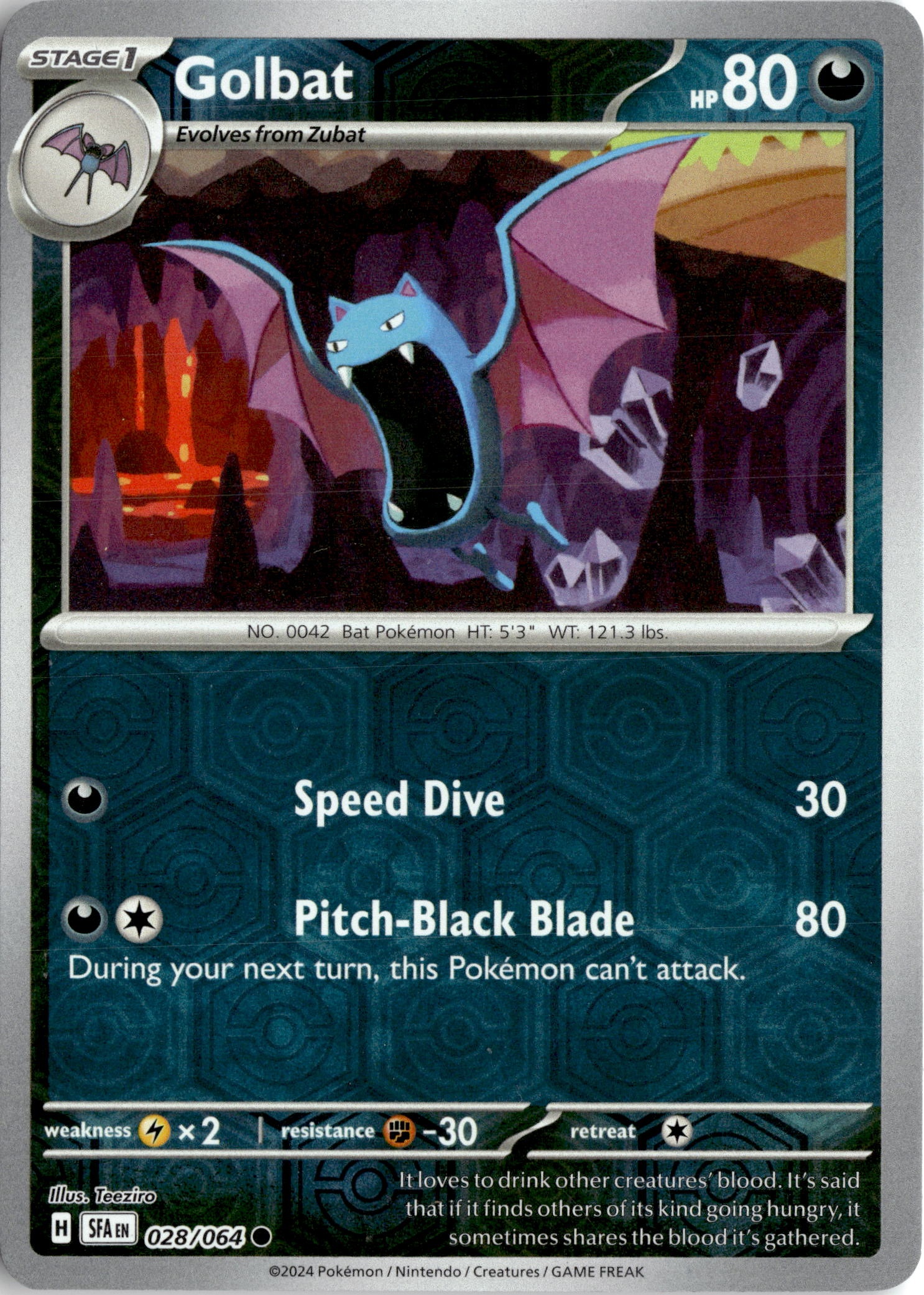 2024 Pokemon Sfa En Golbat graded slab