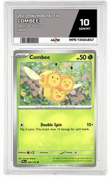 2023 POKEMON PAL EN Paldea Evolved #008 COMBEE MPE 10 GEM/MT — graded card up for auction