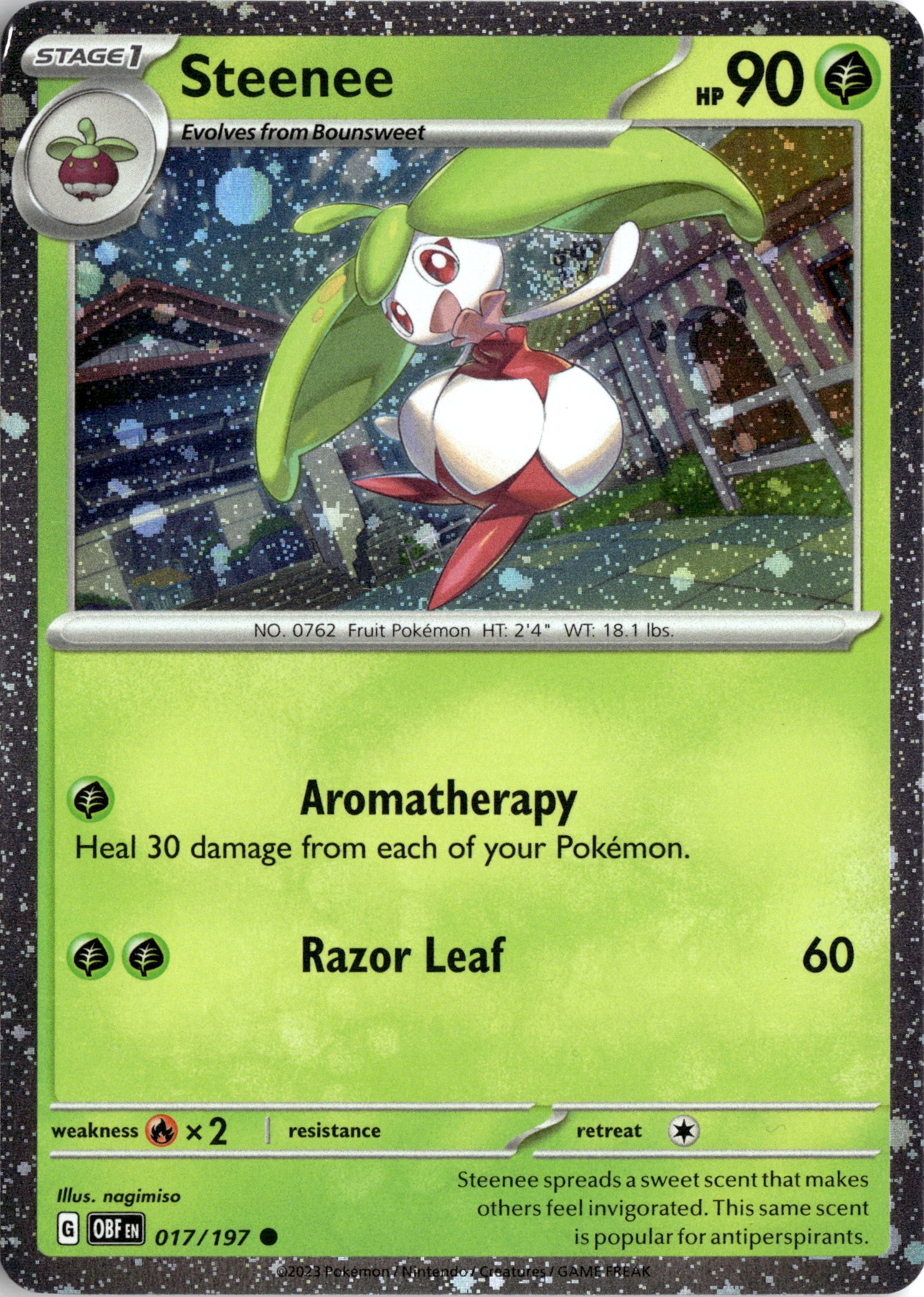 2023 Pokemon Obf En Steenee graded slab