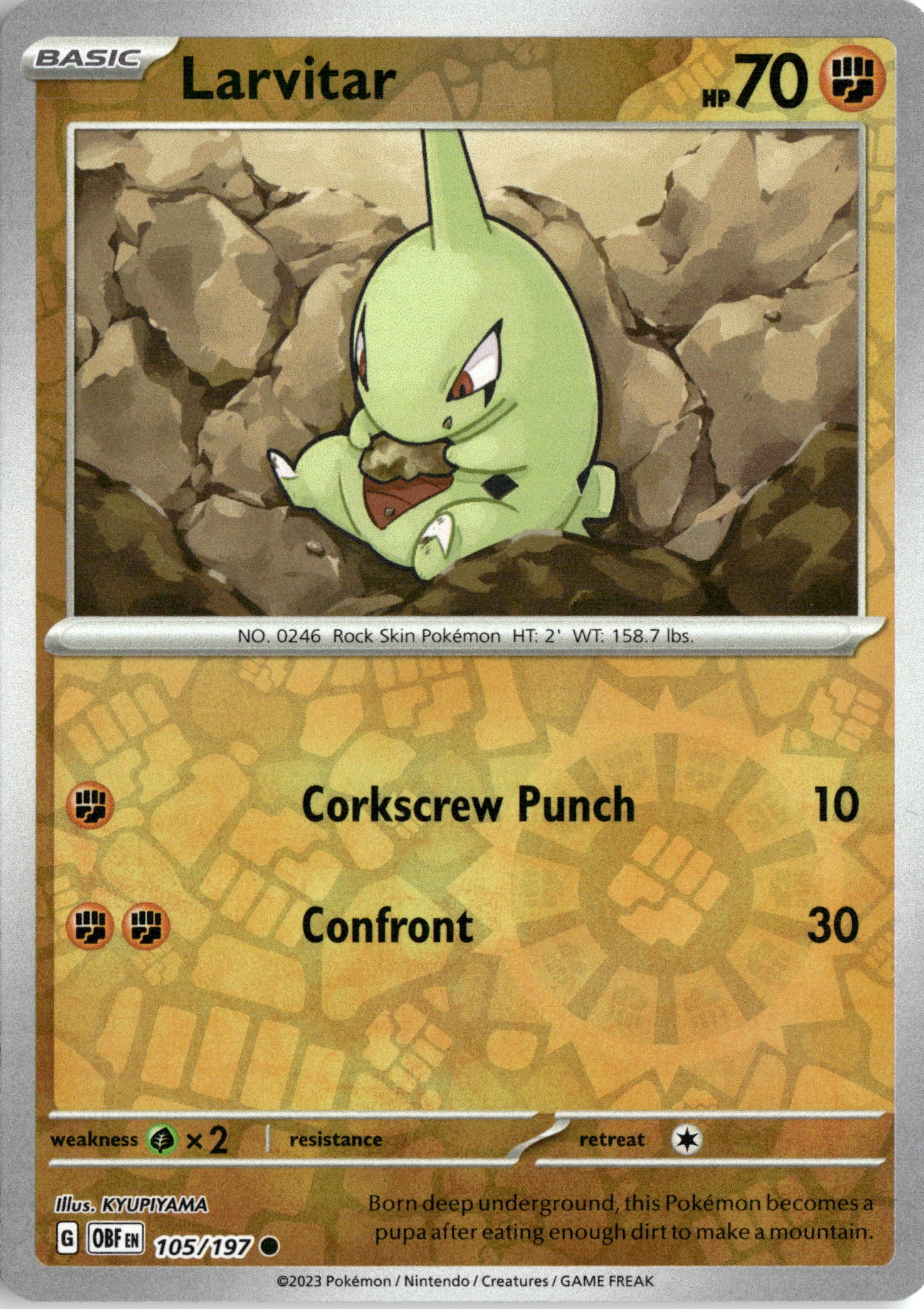 Larvitar graded slab