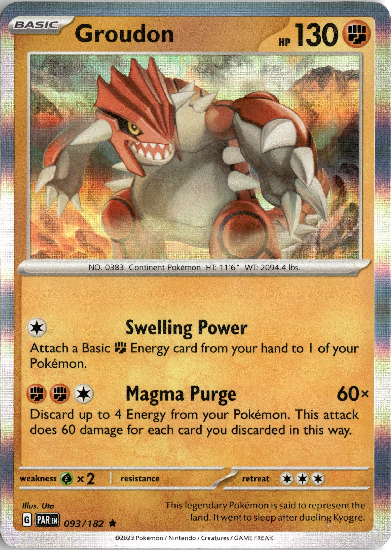2023 Pokemon Par En Groudon graded slab