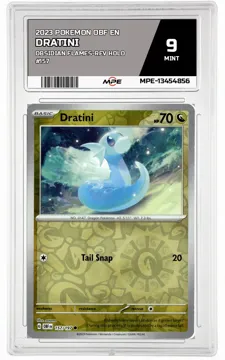 2023 POKEMON OBF EN Obsidian Flames-REV HOLO #157 DRATINI MPE 9 MINT — graded card up for auction