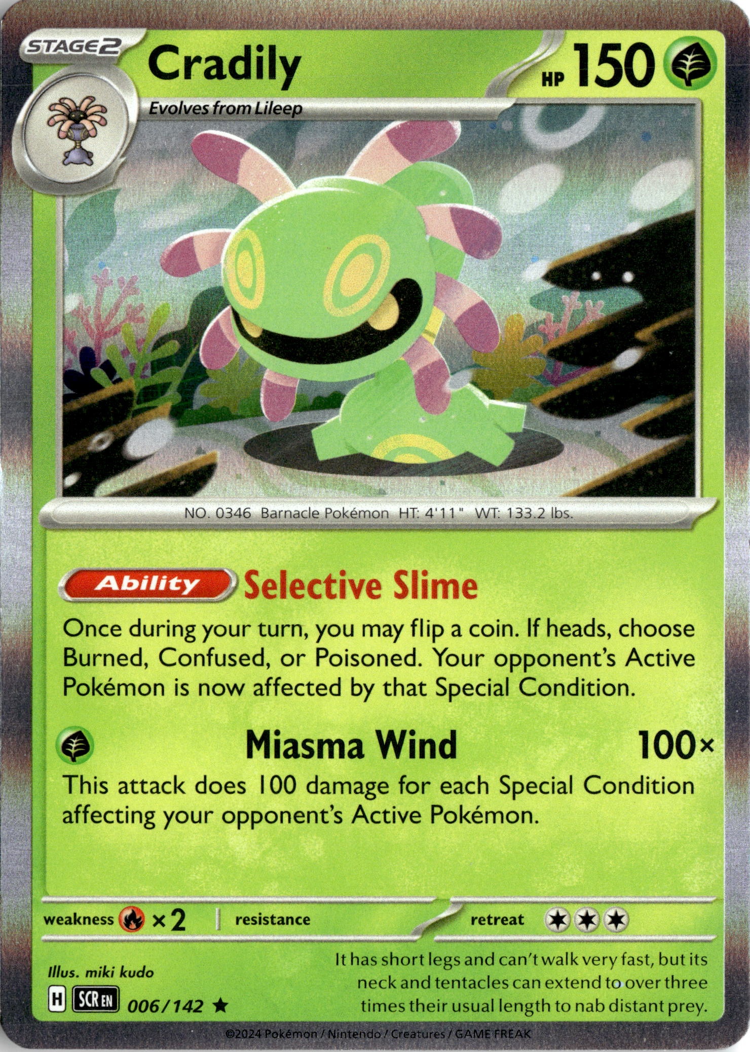 2024 Pokemon Scr En Cradily graded slab