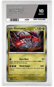 2024 POKEMON SSP EN Surging Sparks-HOLO #141 ETERNATUS MPE 10 GEM/MT — graded card up for auction