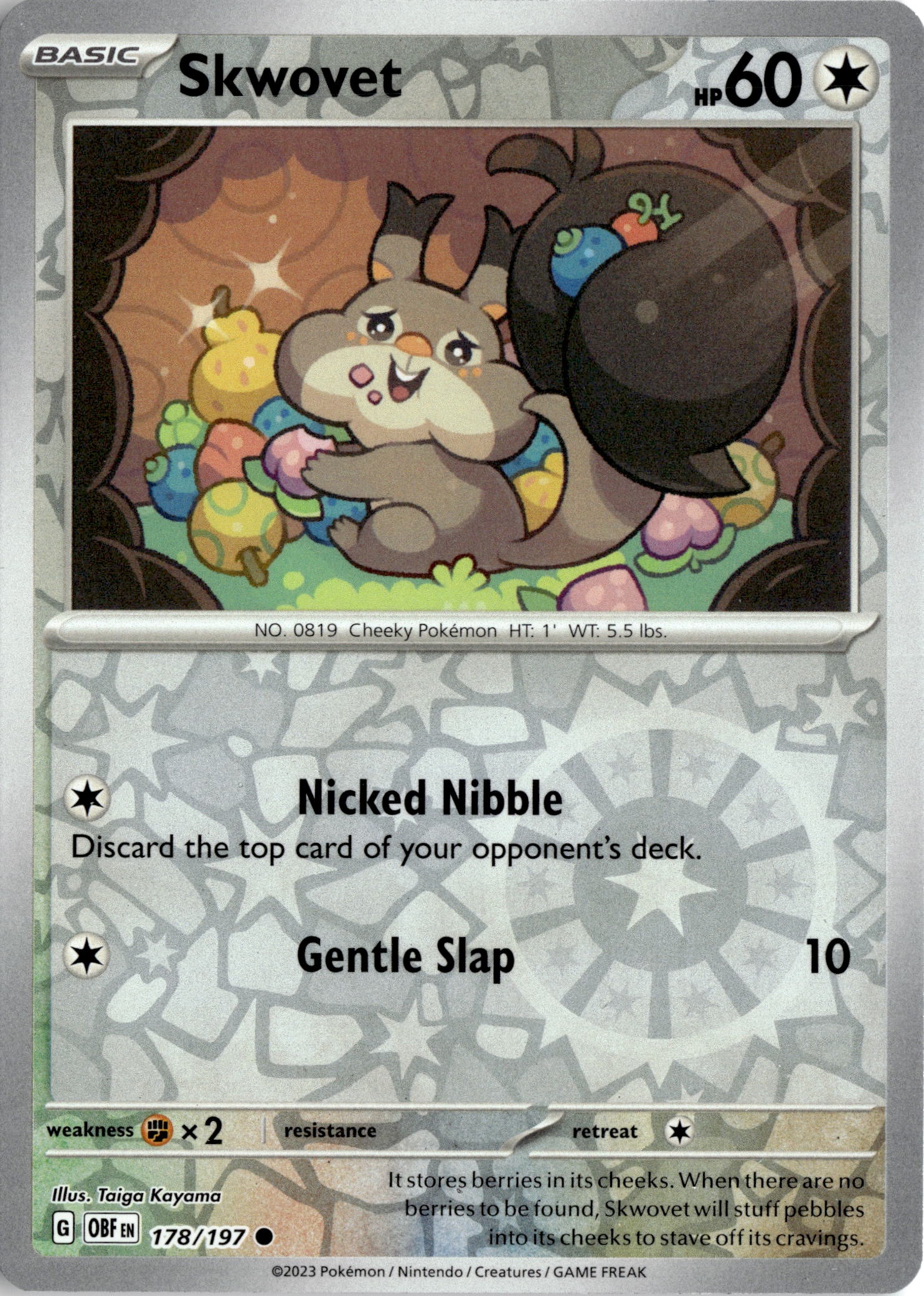 2023 Pokemon Obf En Skwovet graded slab