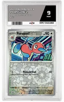 2023 POKEMON PAR EN Paradox Rift-REV HOLO #143 PORYGON-Z MPE 9 MINT — graded card up for auction
