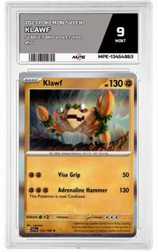 2023 POKEMON SV1 EN Scarlet and Violet-HOLO #122 KLAWF MPE 9 MINT — graded card up for auction