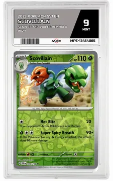 2023 POKEMON SV1 EN Scarlet and Violet-REV HOLO #029 SCOVILLAIN MPE 9 MINT — graded card up for auction