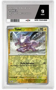 2023 POKEMON OBF EN Obsidian Flames-REV HOLO #071 TOXEL MPE 9 MINT — graded card up for auction
