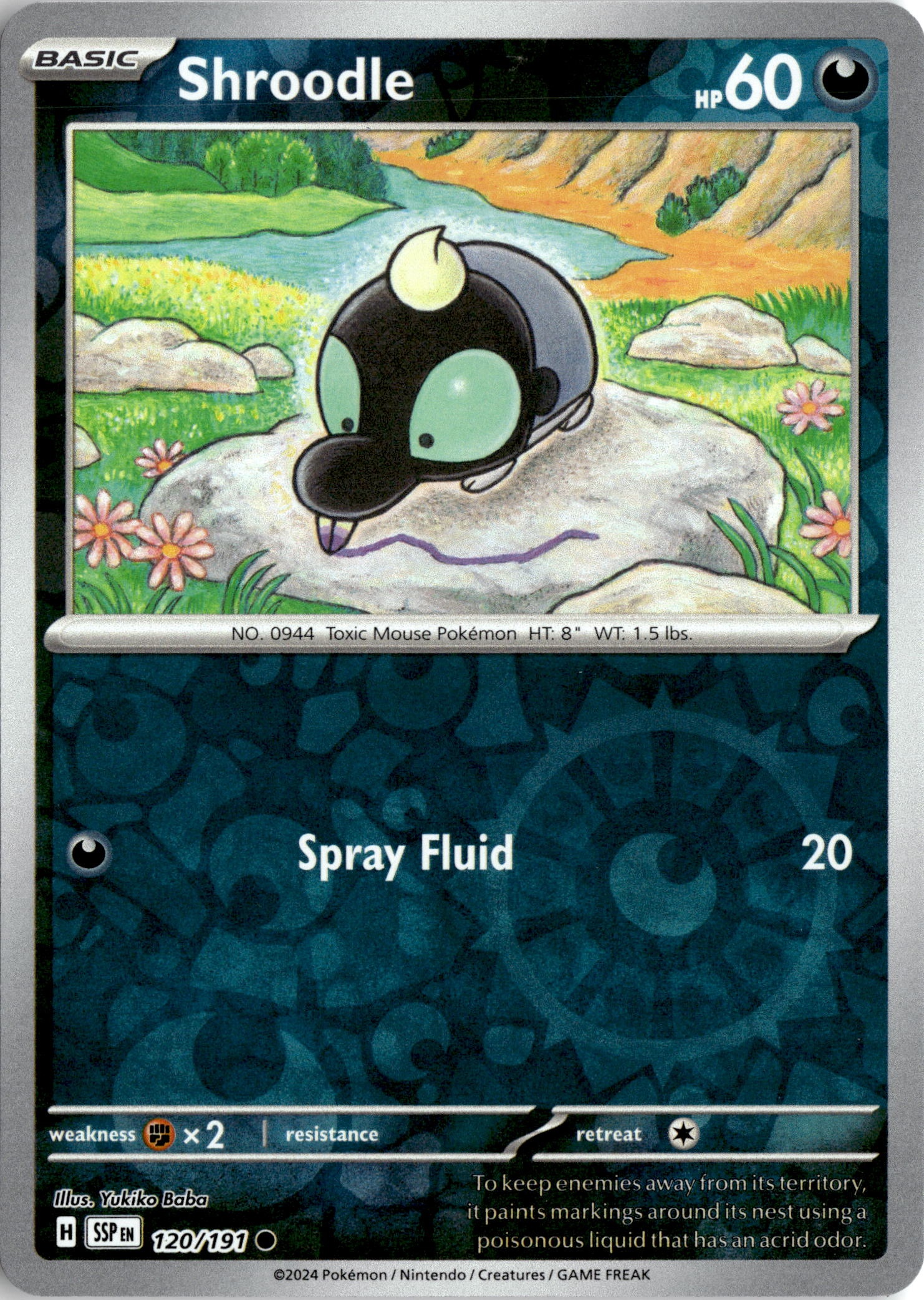 2024 Pokemon SSP En Shroodle graded slab