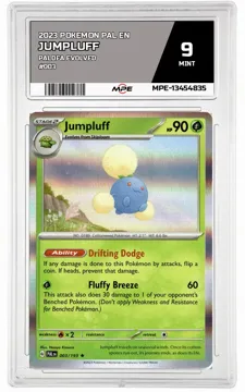2023 POKEMON PAL EN Paldea Evolved #003 JUMPLUFF MPE 9 MINT — graded card up for auction