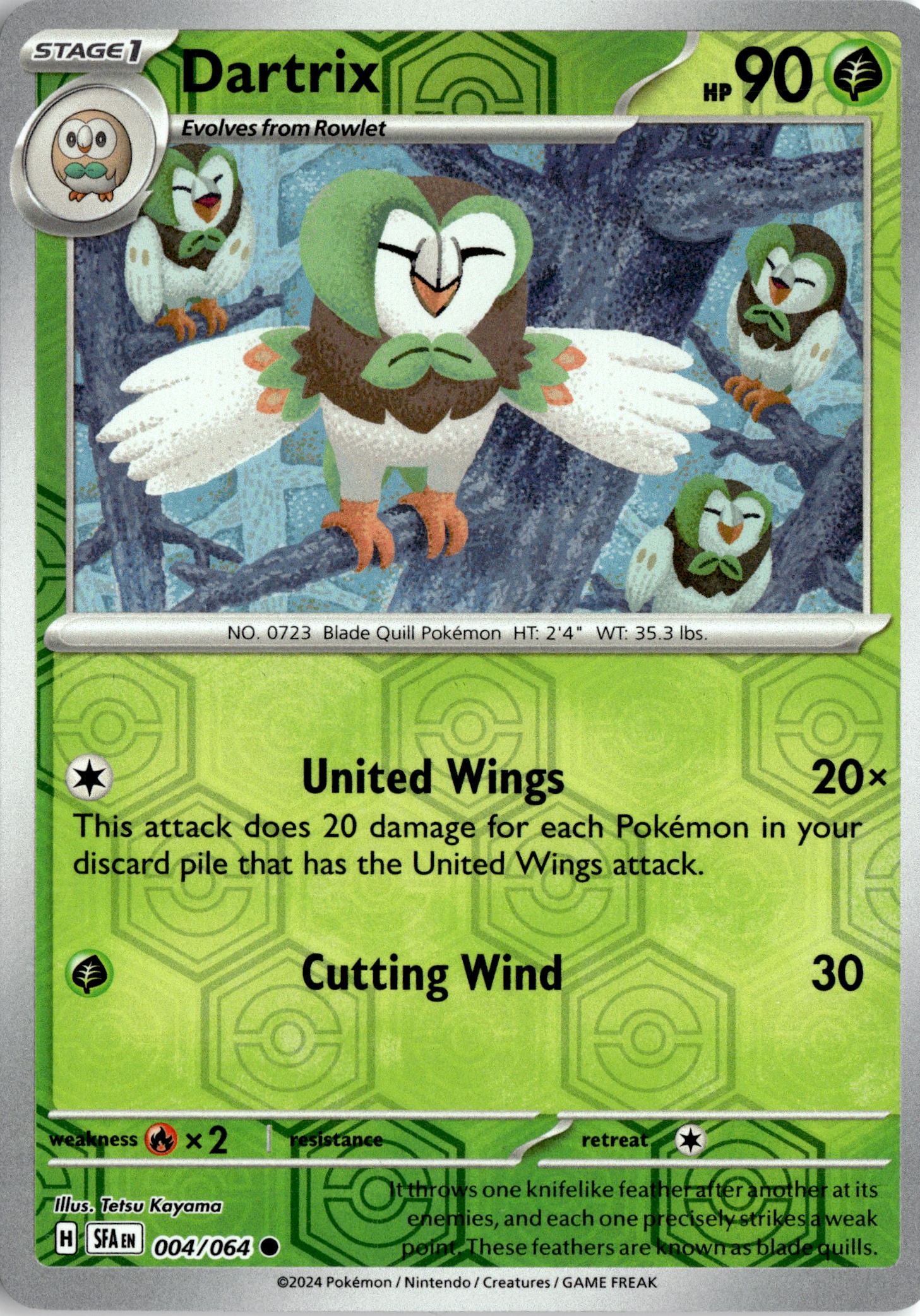 2024 Pokemon Sfa En Dartrix graded slab