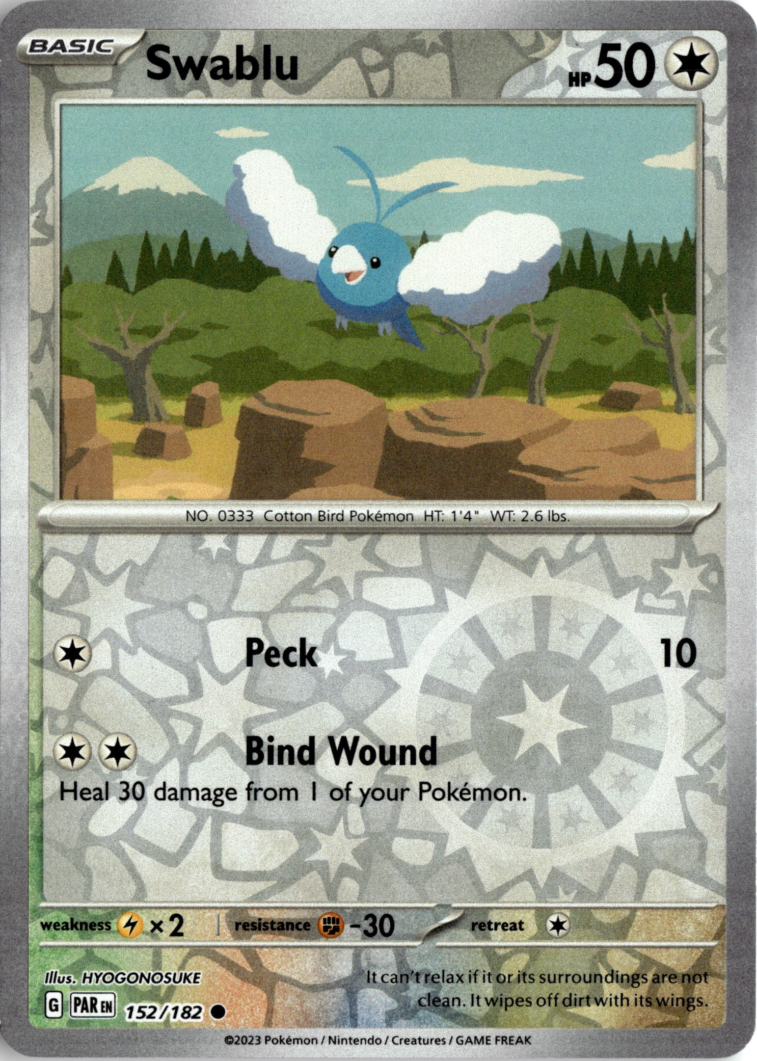 2023 Pokemon Par En Swablu graded slab