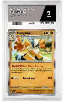 2023 POKEMON PAL EN Paldea Evolved-HOLO #113 HARIYAMA MPE 9 MINT — graded card up for auction