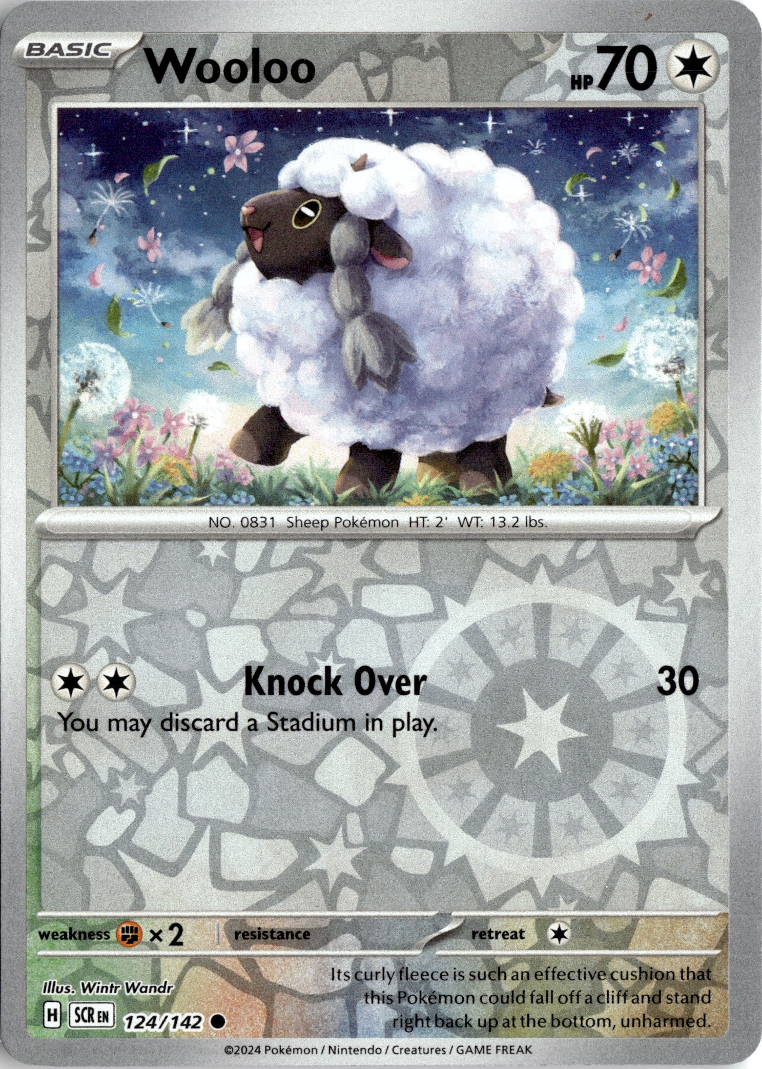 2024 Pokemon Scr En Wooloo graded slab
