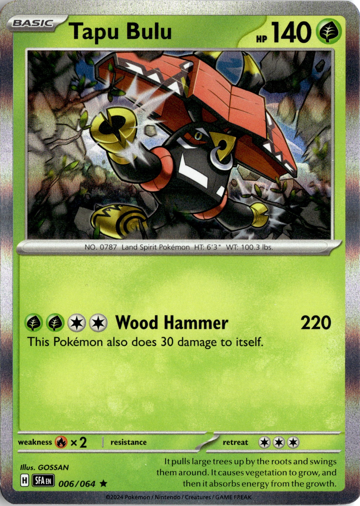 2024 Pokemon Sfa En Tapu Bulu graded slab