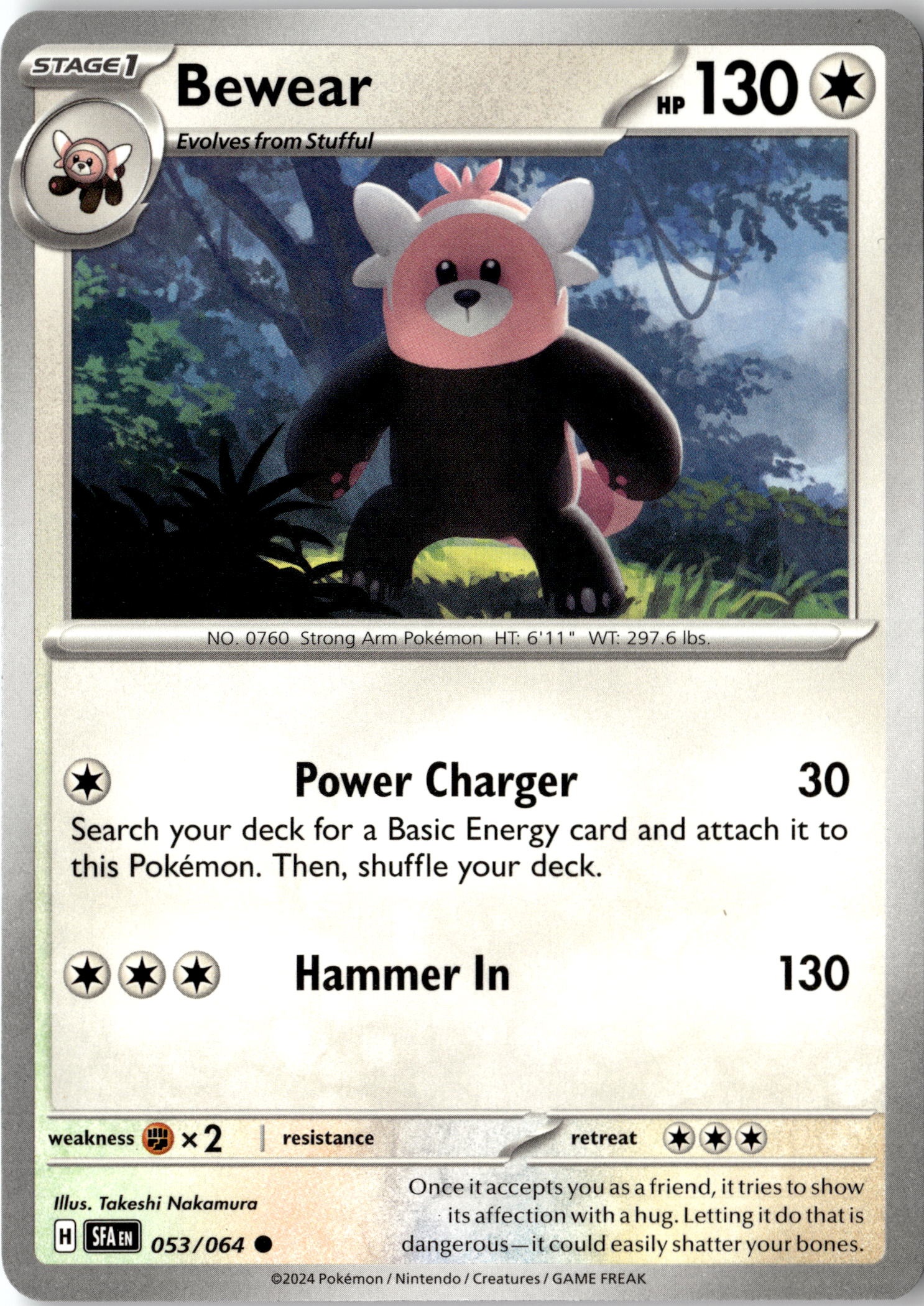 2024 Pokemon Sfa En Bewear graded slab