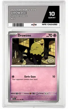 2024 POKEMON SFA EN Shrouded Fable #016 DROWZEE MPE 10 GEM/MT — graded card up for auction