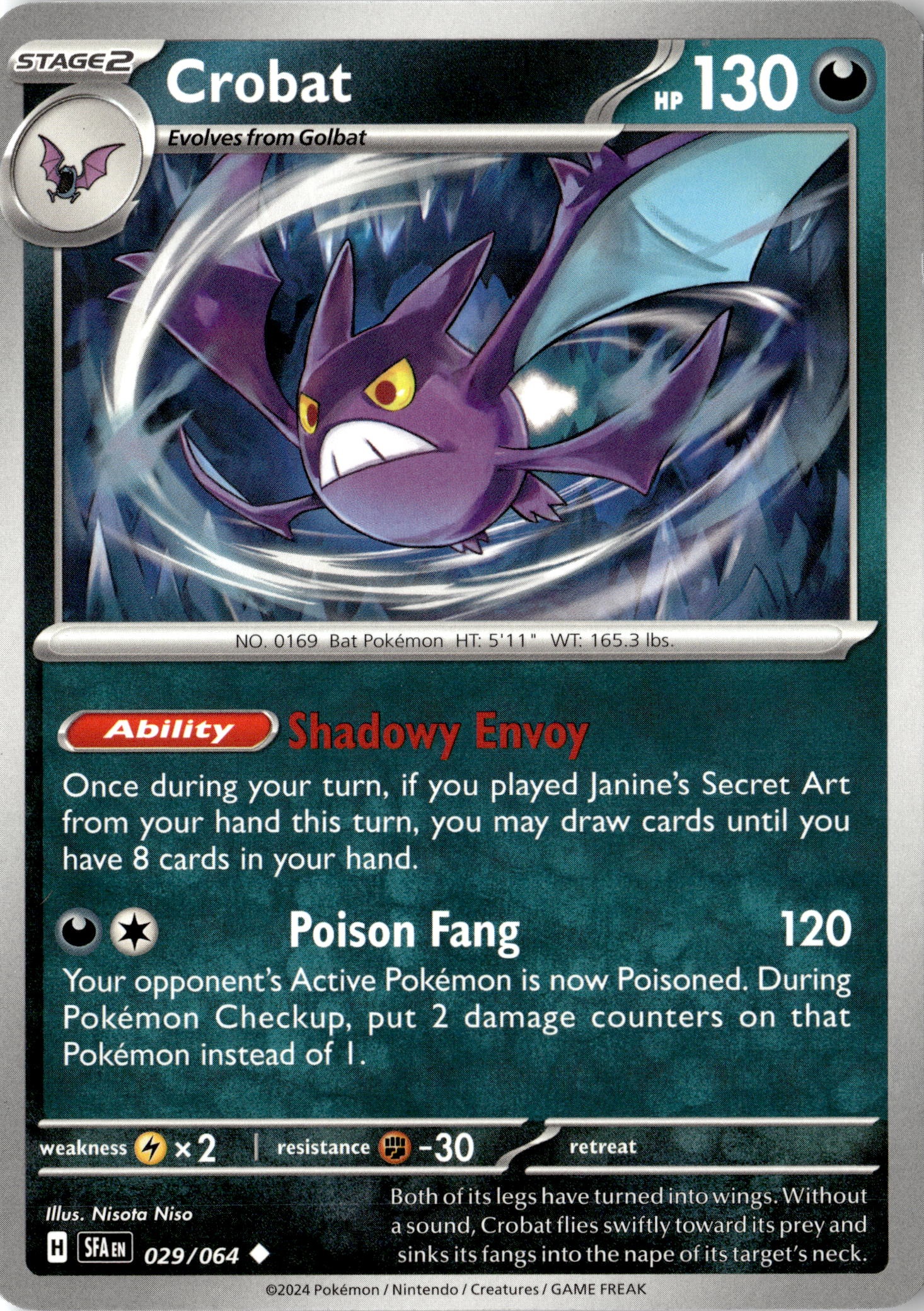2024 Pokemon Sfa En Crobat graded slab