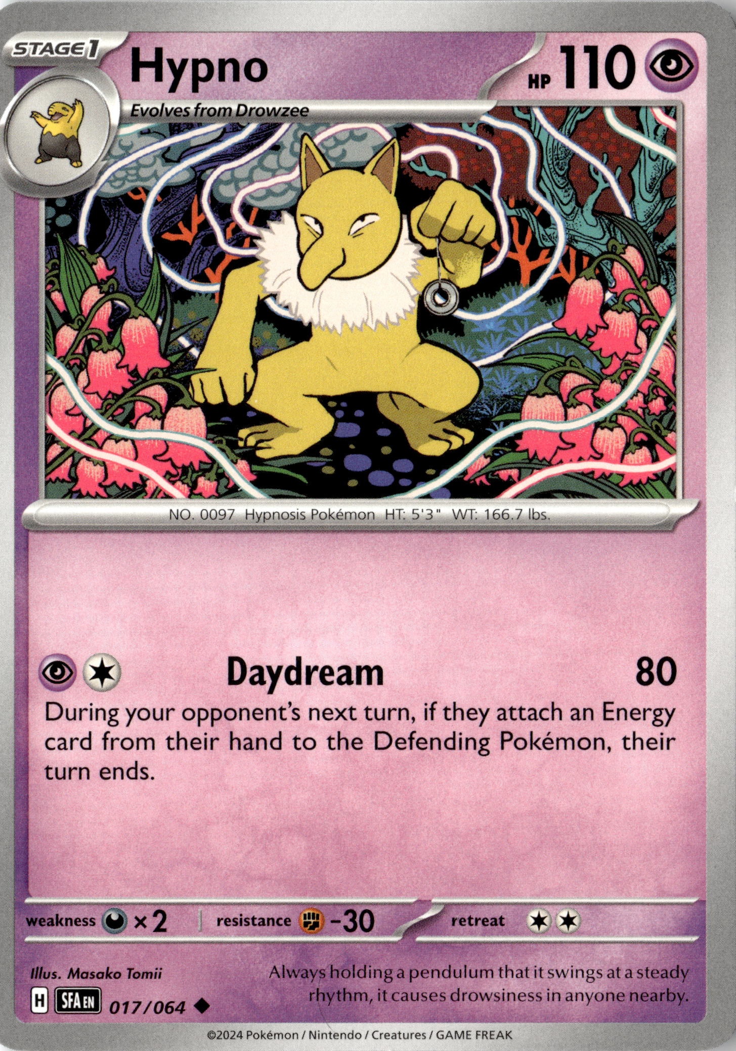 2024 Pokemon Sfa En Hypno graded slab