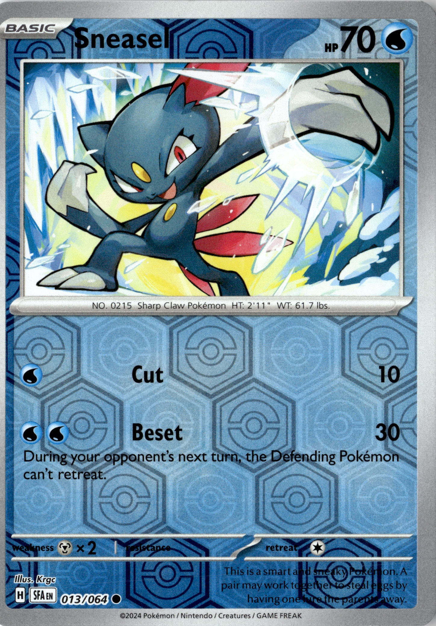 2024 Pokemon Sfa En Sneasel graded slab