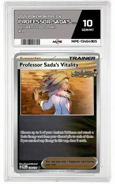 2025 POKEMON PRE EN Prismatic Evolutions #120 PROFESSOR SADA'S VITALITY MPE 10 GEM/MT — graded card up for auction