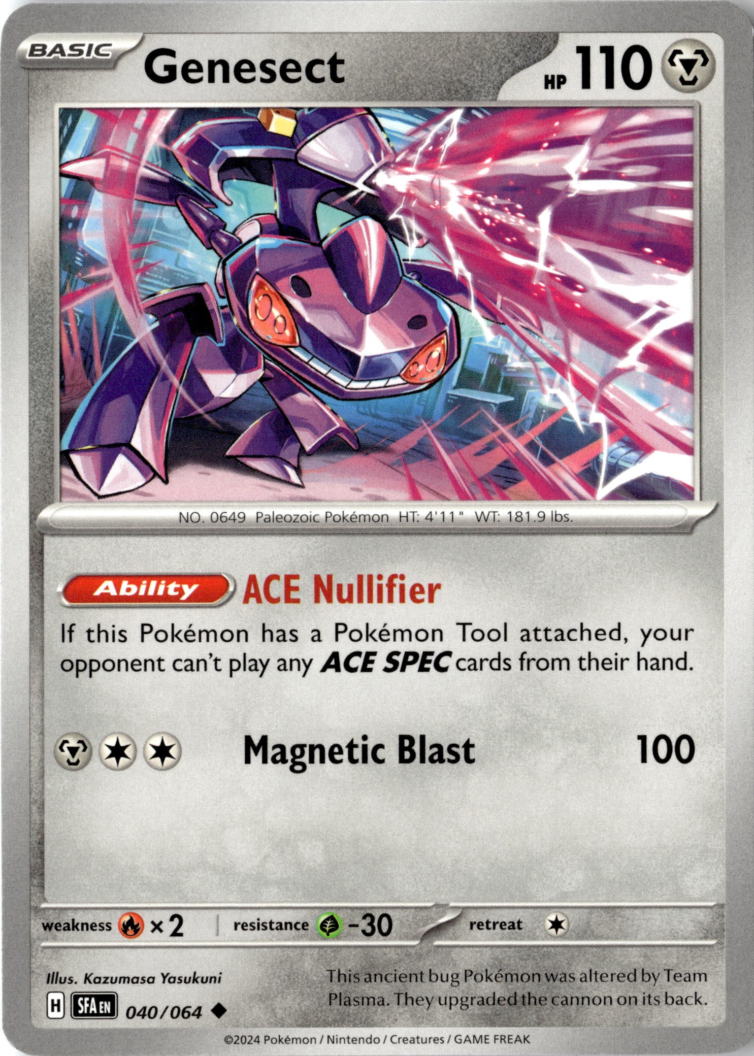 2024 Pokemon Sfa En Genesect graded slab