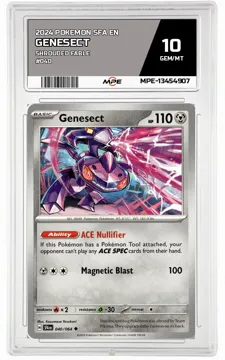 2024 POKEMON SFA EN Shrouded Fable #040 GENESECT MPE 10 GEM/MT — graded card up for auction
