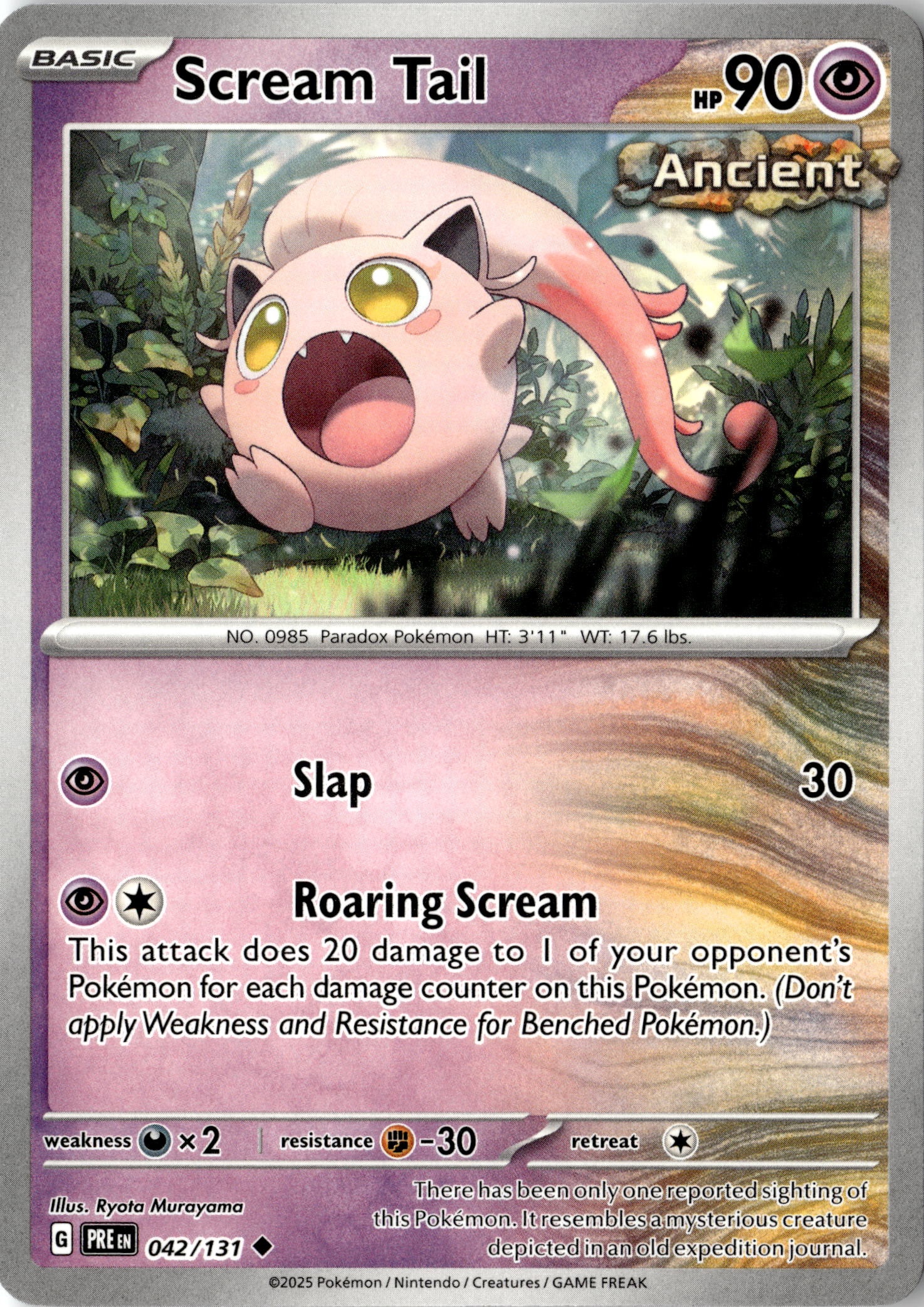2025 Pokemon Pre En Scream Tail graded slab