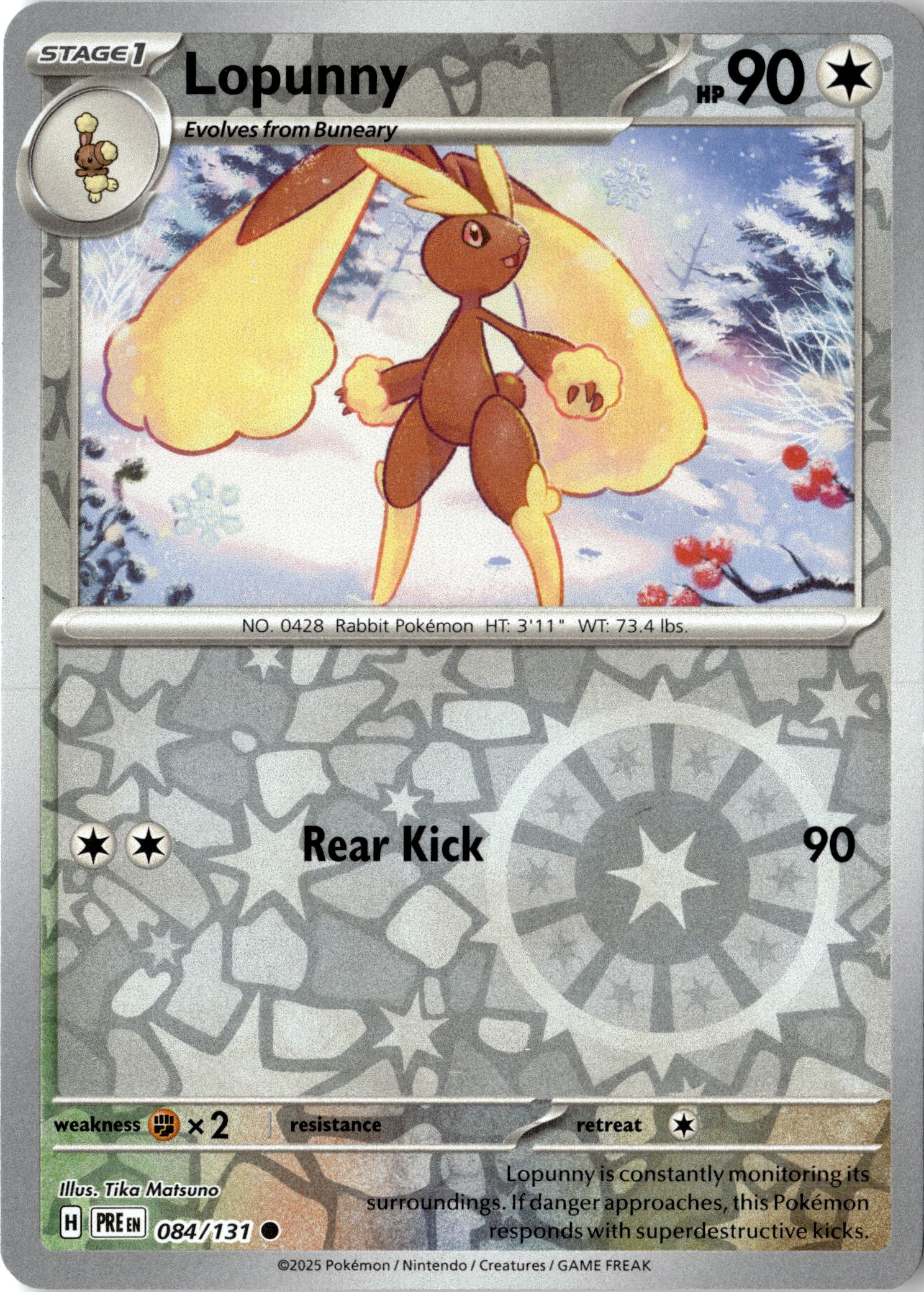 2025 Pokemon Pre En Lopunny graded slab