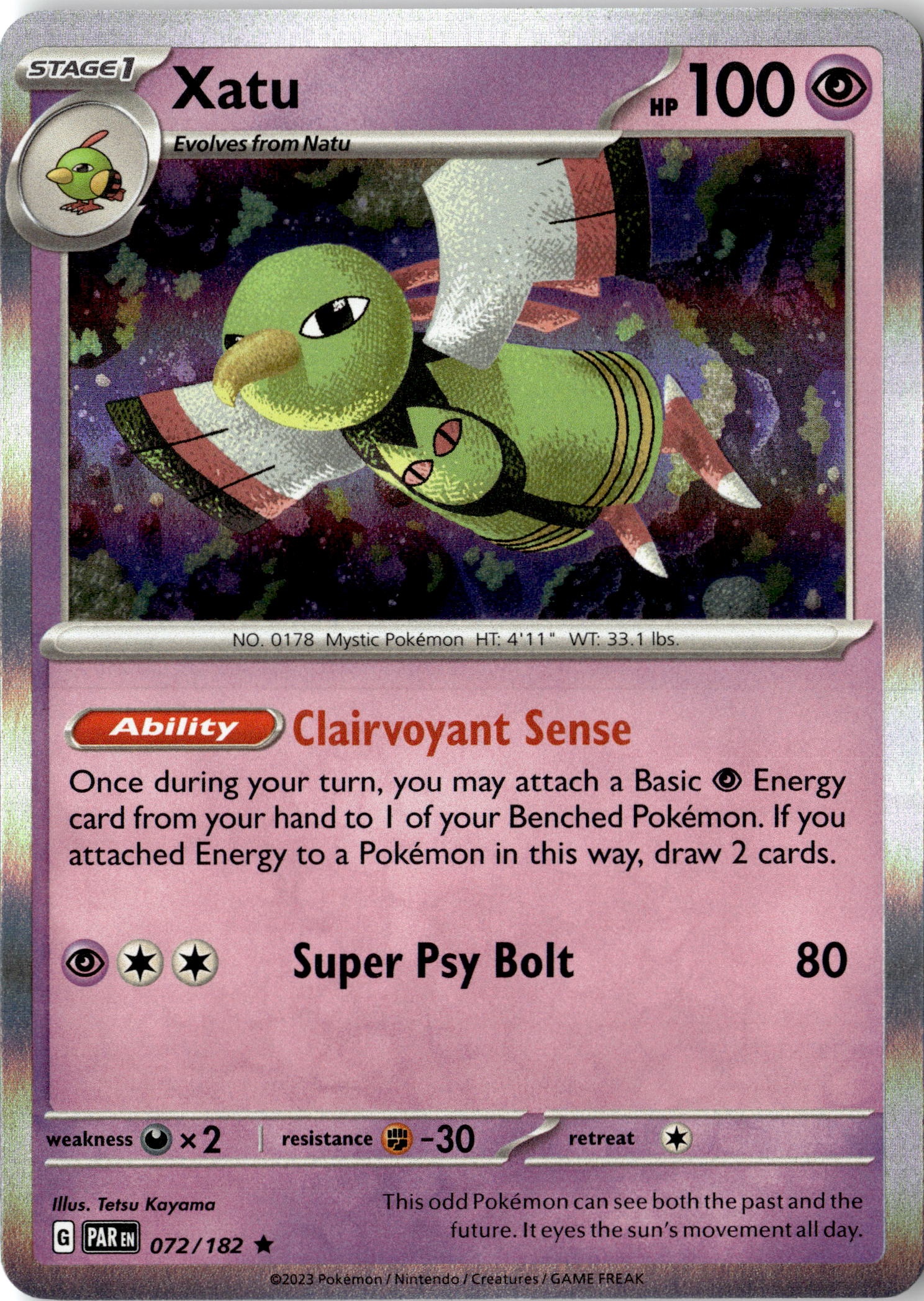 2023 Pokemon Par En Xatu graded slab