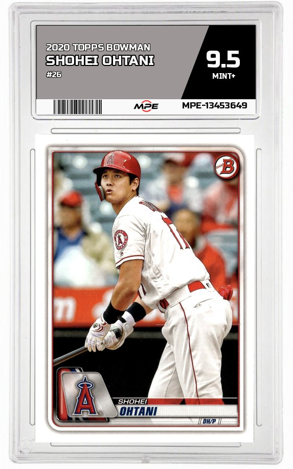 2020 TOPPS BOWMAN #26 SHOHEI OHTANI MPE 9.5 MINT+ — graded card auctioned from the MPE vault
