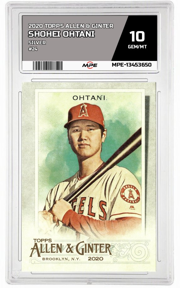 2020 TOPPS ALLEN & GINTER SILVER #24 SHOHEI OHTANI MPE 10 GEM/MT — graded card auctioned from the MPE vault