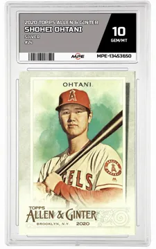2020 TOPPS ALLEN & GINTER SILVER #24 SHOHEI OHTANI MPE 10 GEM/MT — graded card up for auction