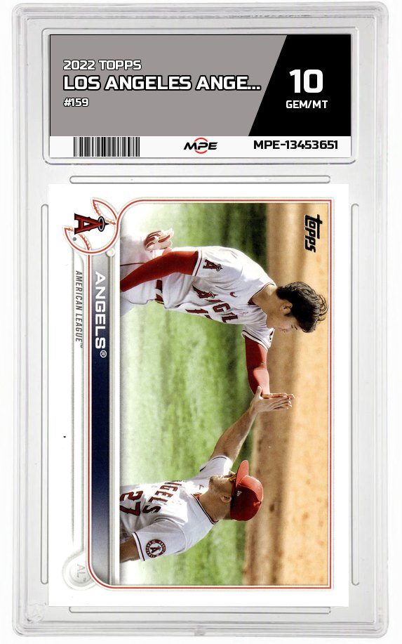 2022 TOPPS #159 LOS ANGELES ANGELS MPE 10 GEM/MT — graded card auctioned from the MPE vault