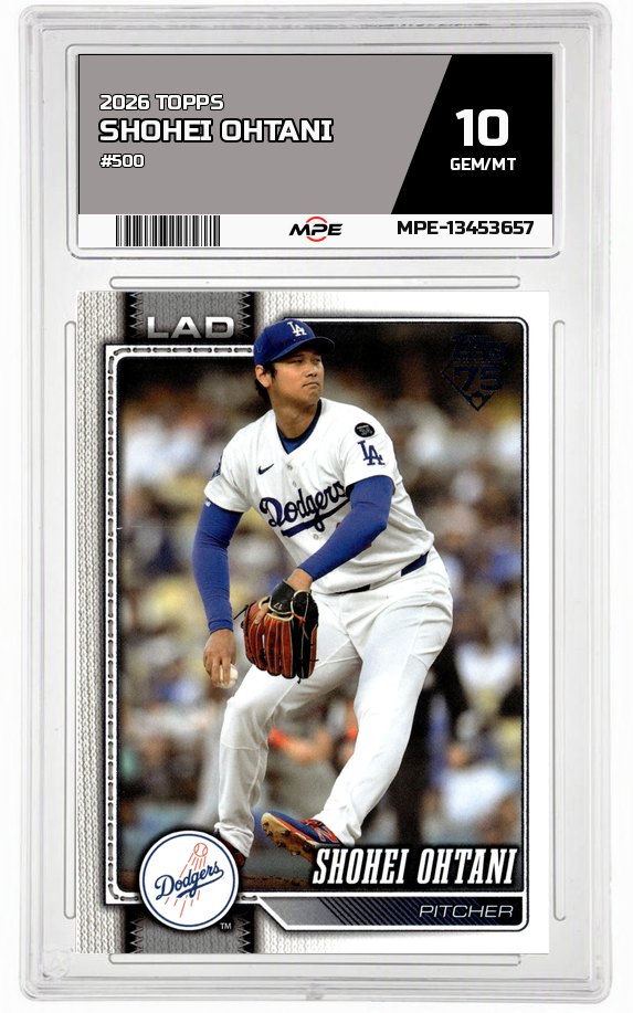 2026 TOPPS #500 SHOHEI OHTANI MPE 10 GEM/MT — graded card auctioned from the MPE vault