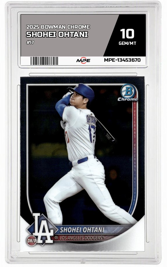 2025 BOWMAN CHROME #17 SHOHEI OHTANI MPE 10 GEM/MT — graded card auctioned from the MPE vault