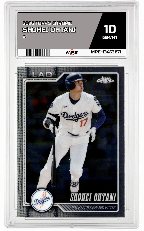 2026 TOPPS CHROME #1 SHOHEI OHTANI MPE 10 GEM/MT — graded card auctioned from the MPE vault