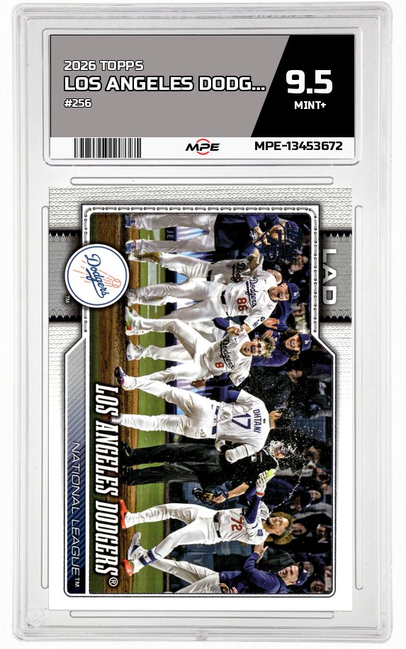 2026 TOPPS #256 LOS ANGELES DODGERS MPE 9.5 MINT+ — graded card auctioned from the MPE vault
