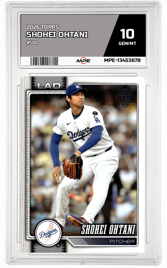2026 TOPPS #500 SHOHEI OHTANI MPE 10 GEM/MT — graded card auctioned from the MPE vault
