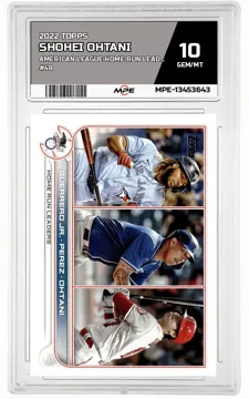 2022 TOPPS AMERICAN LEAGUE HOME RUN LEADERS #48 SHOHEI OHTANI MPE 10 GEM/MT — graded card up for auction