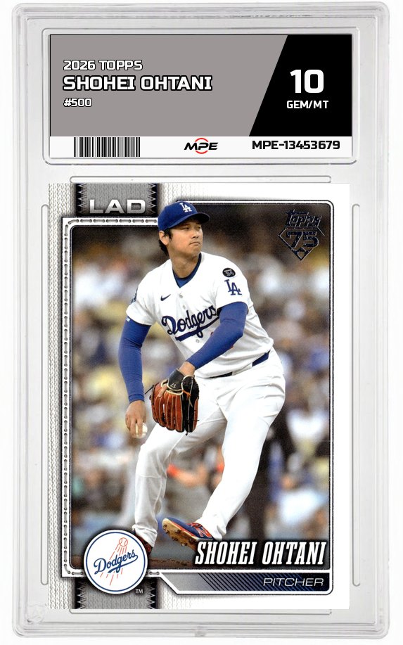 2026 TOPPS #500 SHOHEI OHTANI MPE 10 GEM/MT — graded card auctioned from the MPE vault