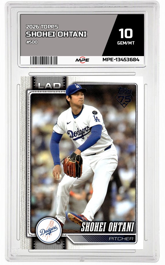 2026 TOPPS #500 SHOHEI OHTANI MPE 10 GEM/MT — graded card auctioned from the MPE vault