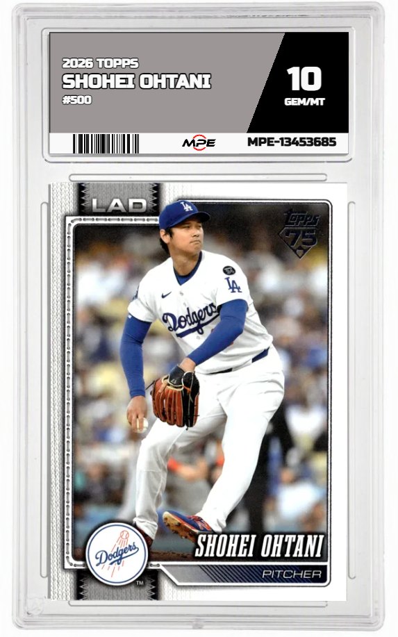2026 TOPPS #500 SHOHEI OHTANI MPE 10 GEM/MT — graded card auctioned from the MPE vault