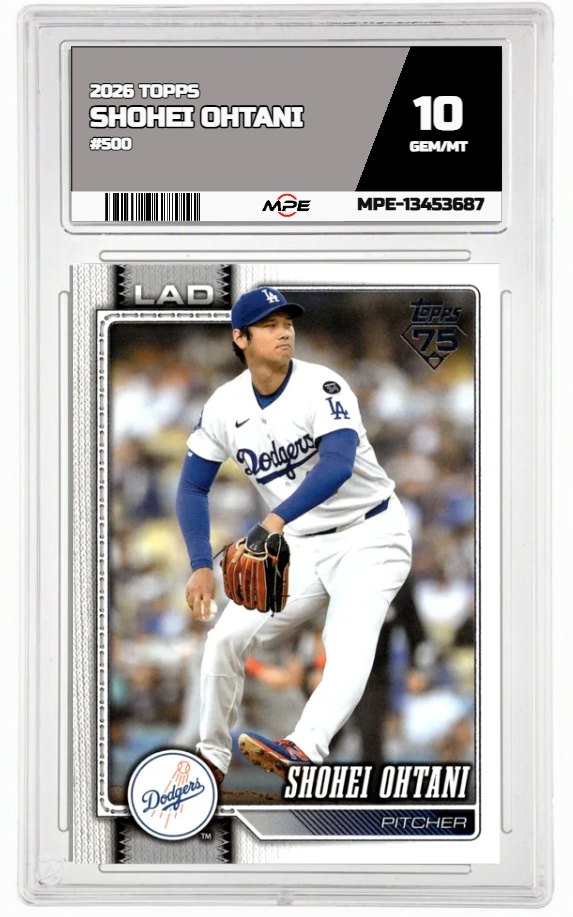 2026 TOPPS #500 SHOHEI OHTANI MPE 10 GEM/MT — graded card auctioned from the MPE vault