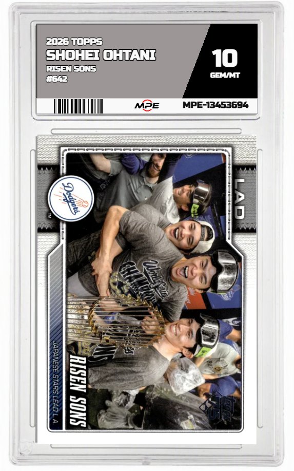 2026 TOPPS RISEN SONS #642 SHOHEI OHTANI MPE 10 GEM/MT — graded card auctioned from the MPE vault